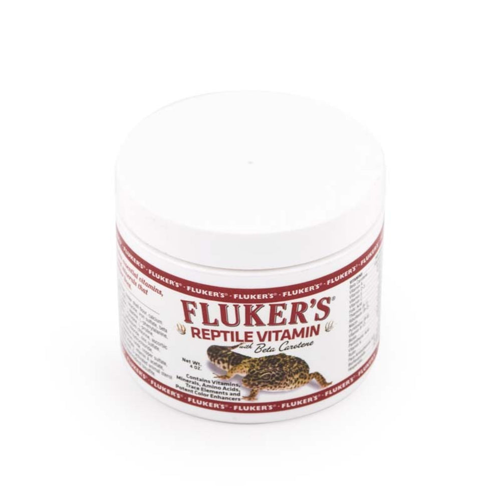 Fluker's Repta Vitamin, poudre pour reptiles, soutient la vitalité et l'éclat des couleurs.