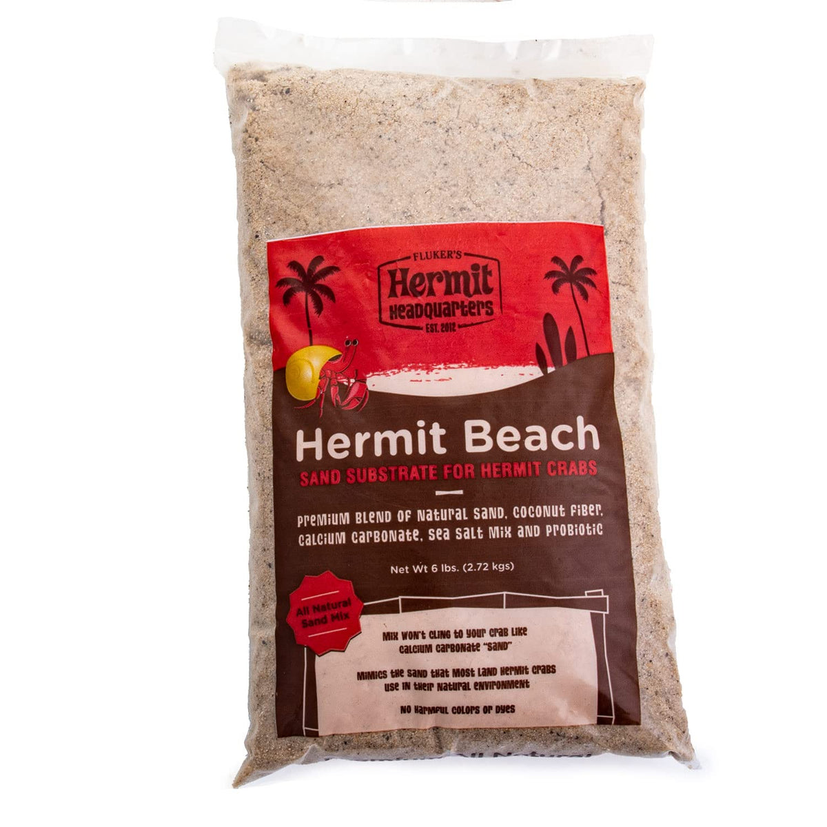 Fluker's Sable Premium pour crabe hermite, lit naturel favorisant le creusement.