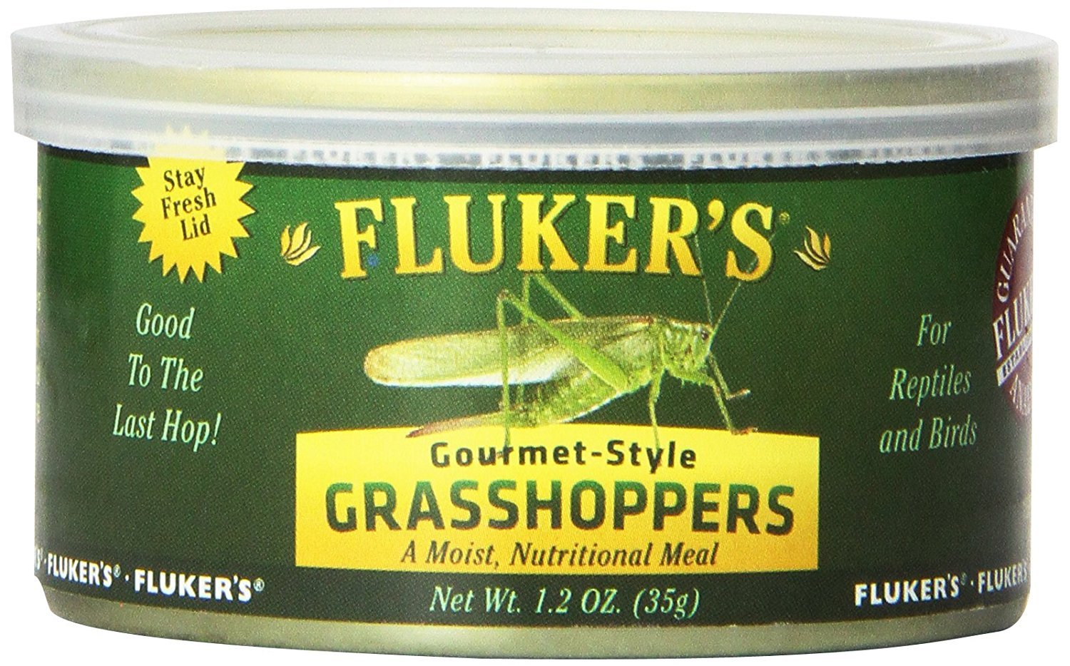 Fluker's sauterelles en conserve 1,2 oz: repas pratique pour reptiles et oiseaux.