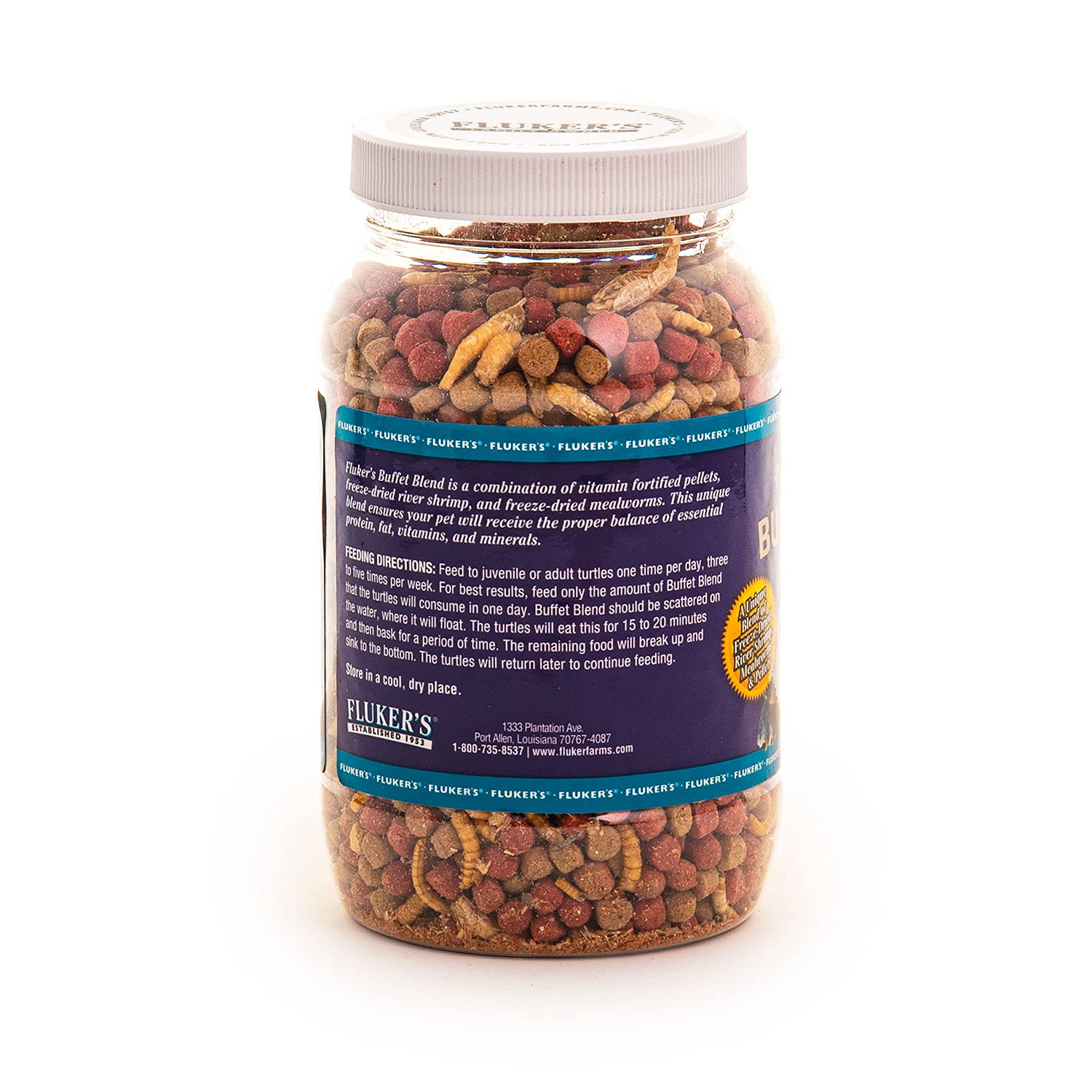 Fluker's – pellets riches en protéines et vitamines pour croissance saine des tortues.