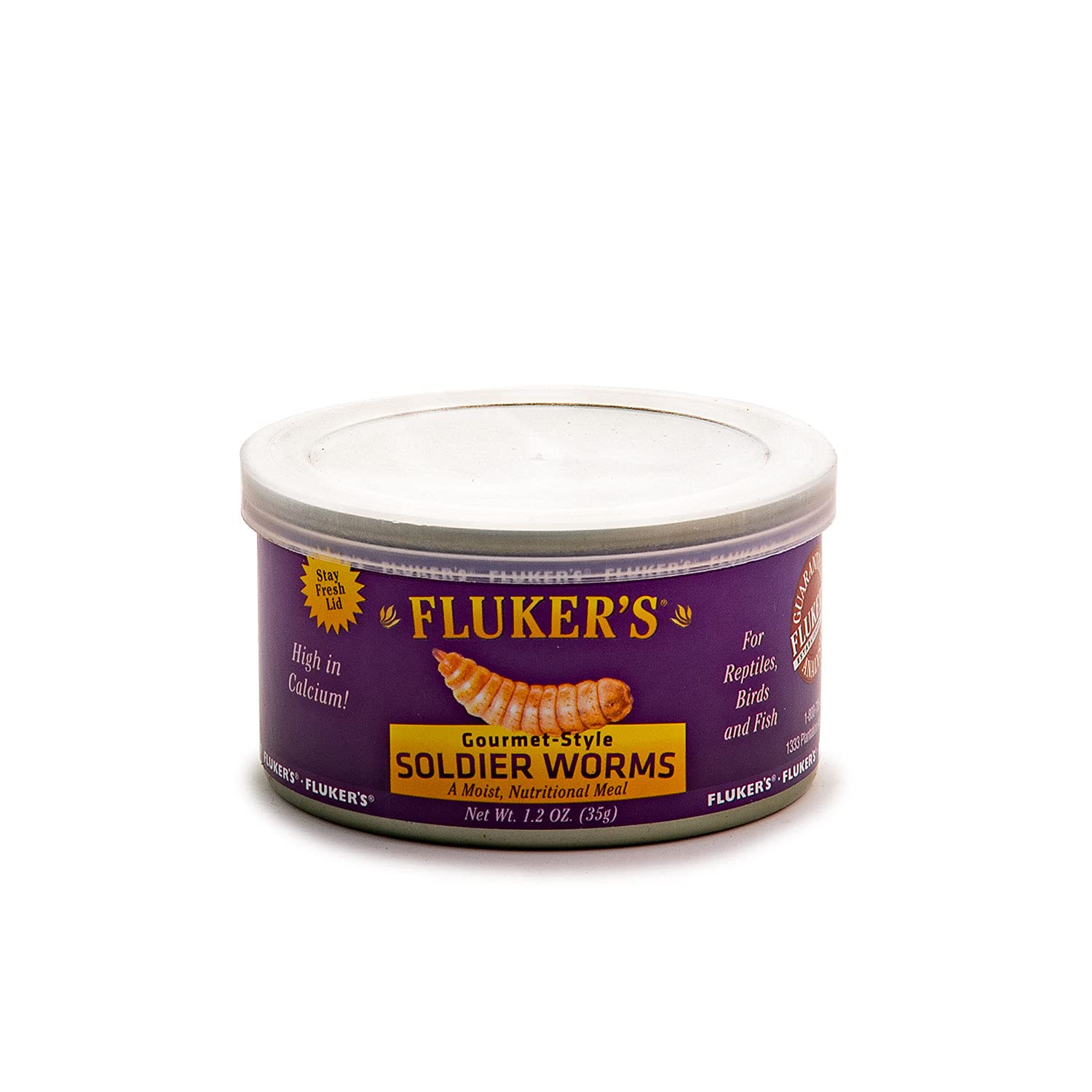 Fluker's vers-soldats en conserve, aliment pratique pour reptiles et oiseaux.