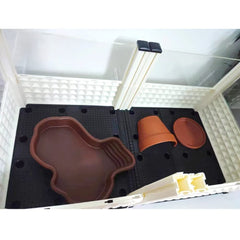 Flushbay bain-rampe: espace de bain et d'exercice au sol.
