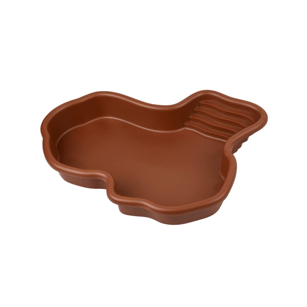 Flushbay piscine-reptile avec rampe facilitant l’accès au bain pour tortues.