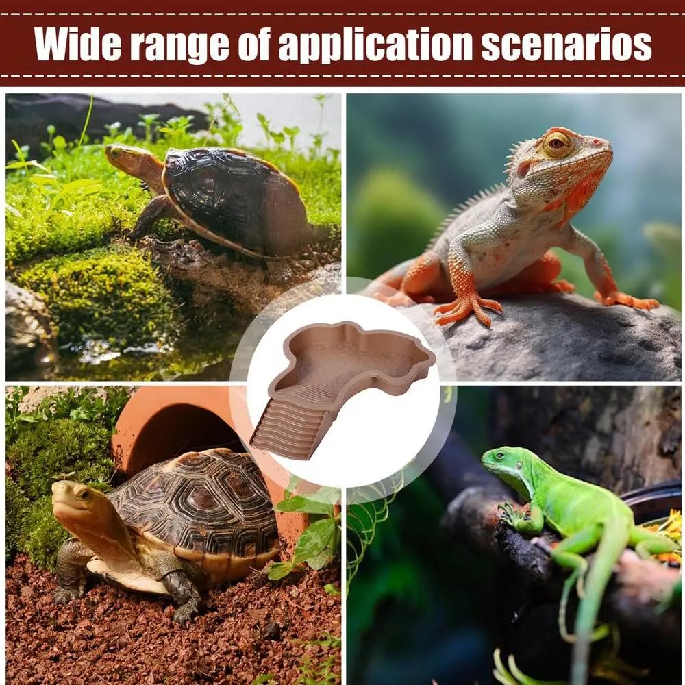 Flushbay rampe-bain reptile, rampe intégrée favorisant l'exercice et l'escalade