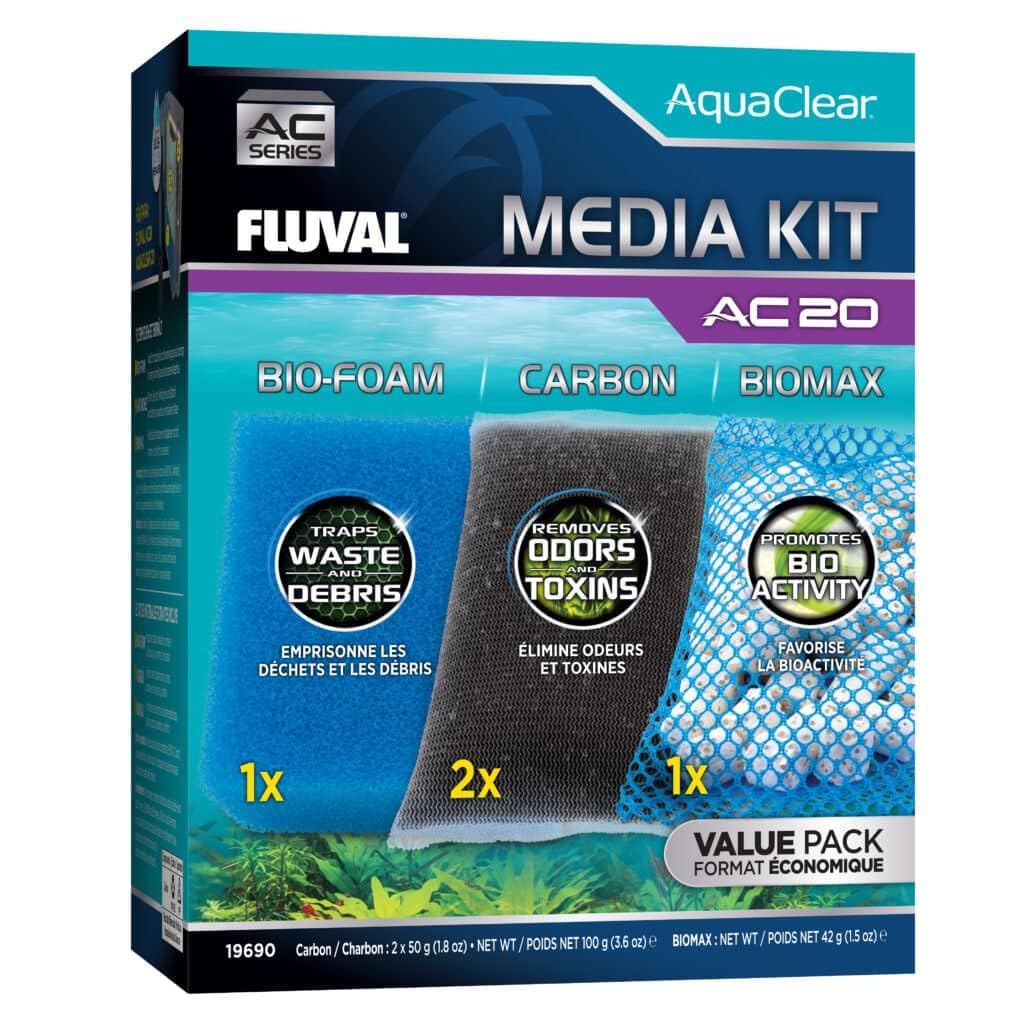 Fluval AC30 – Bio-Foam: filtration mécanique efficace des particules et débris.