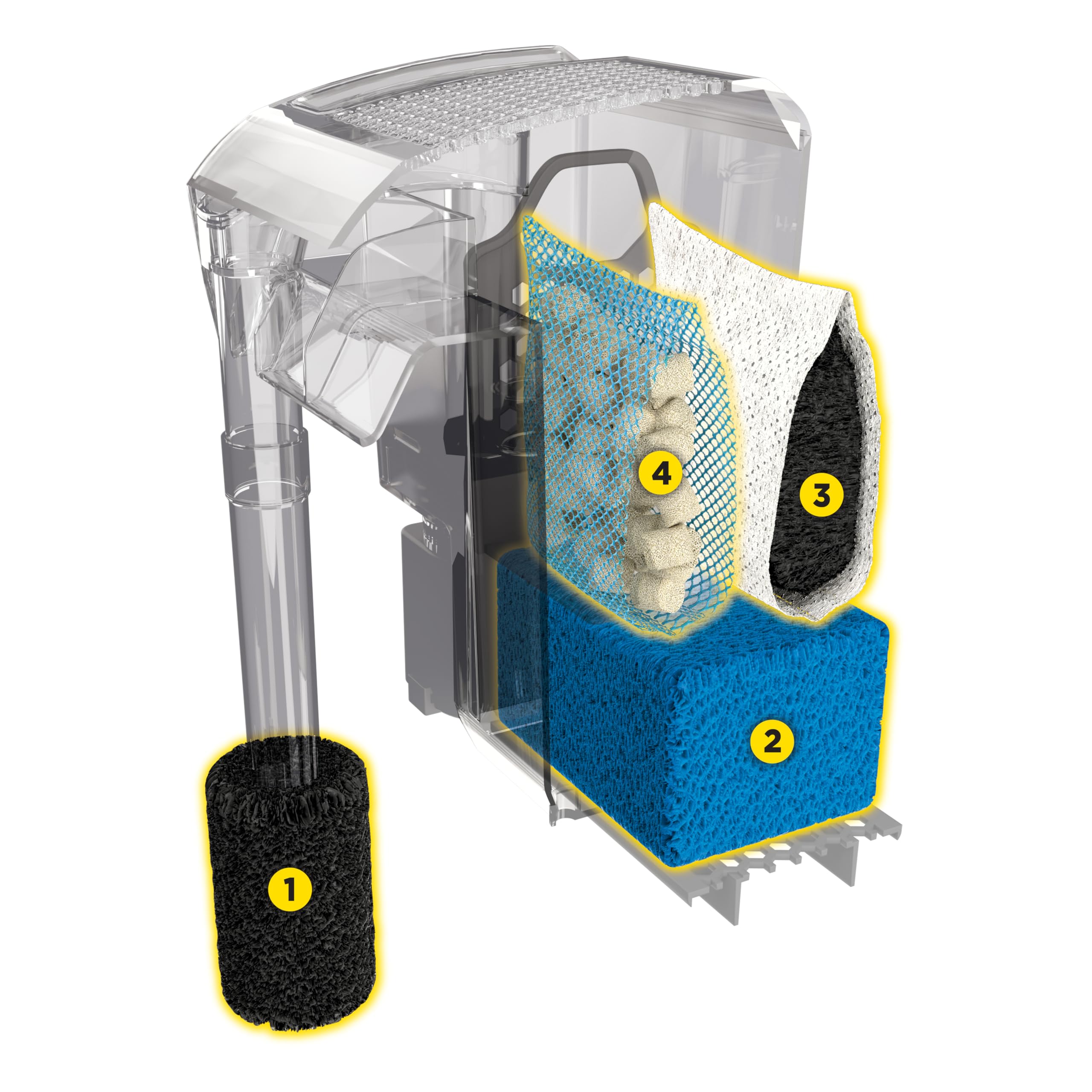 Fluval AC70-operation-silencieuse, suggère un fonctionnement discret dans l'aquarium.
