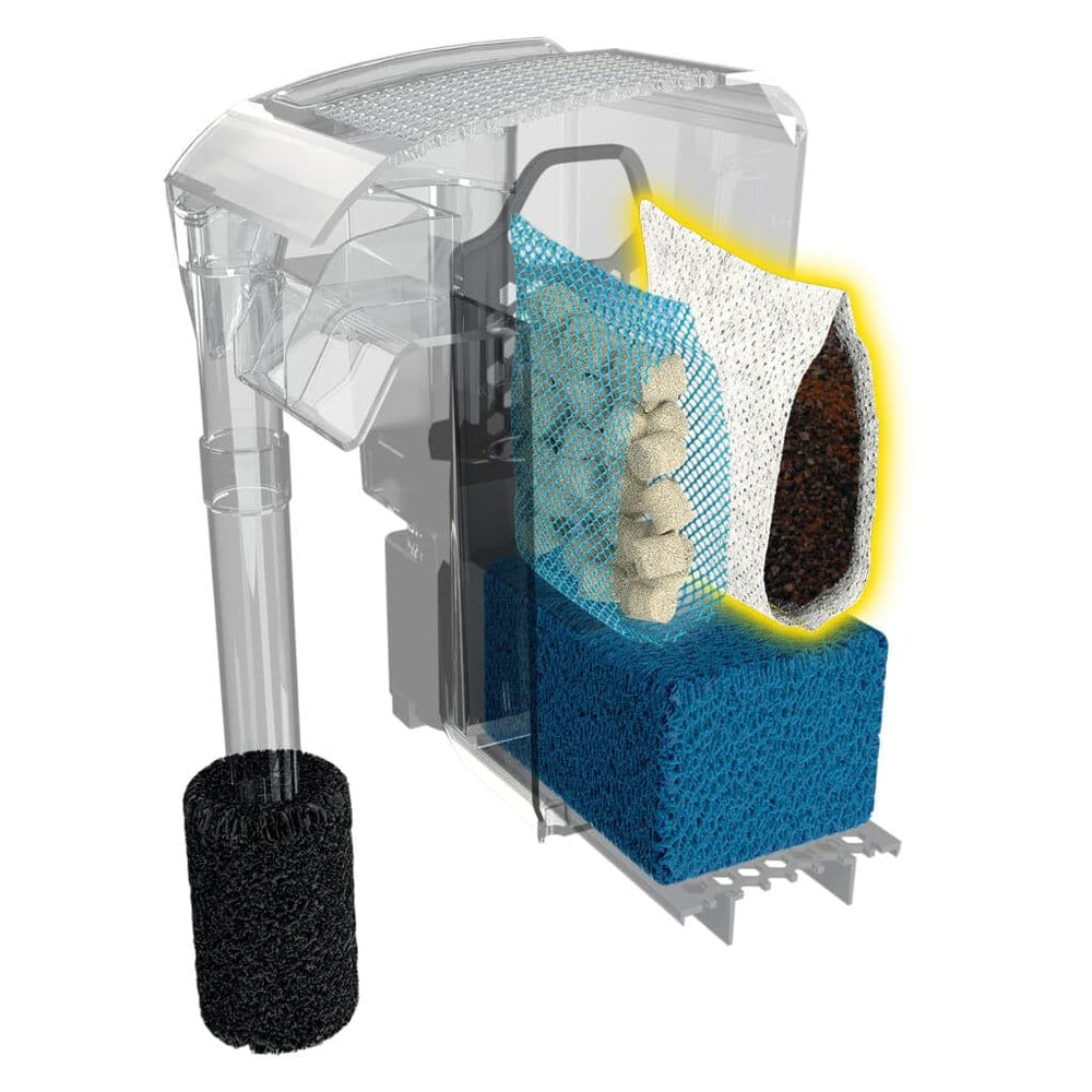 Fluval BIOMAX: entretien trimestriel recommandé pour maintenir une filtration biologique efficace.