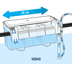 Fluval observation extérieure facilitant la surveillance des poissons sans déranger le bac.