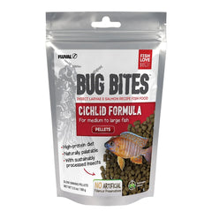 Emballage Fluval Bug Bites prêt à nourrir vos cichlidés rapidement.