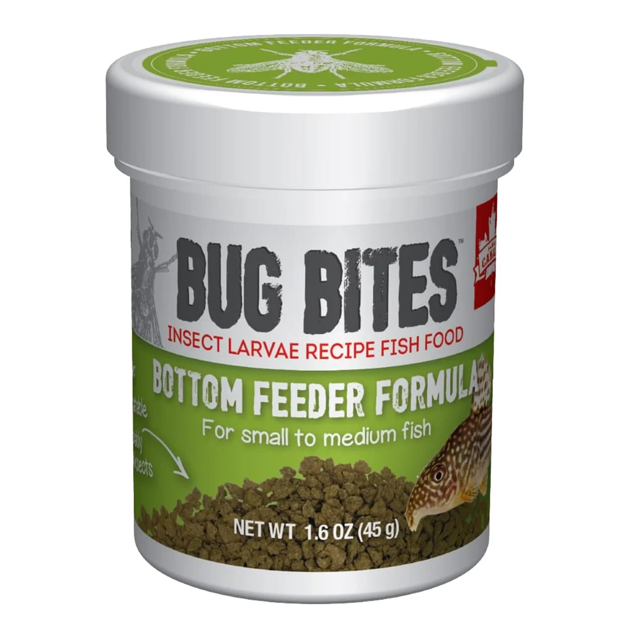 Fluval Bug Bites granules pour poissons de fond, alimentation complète.
