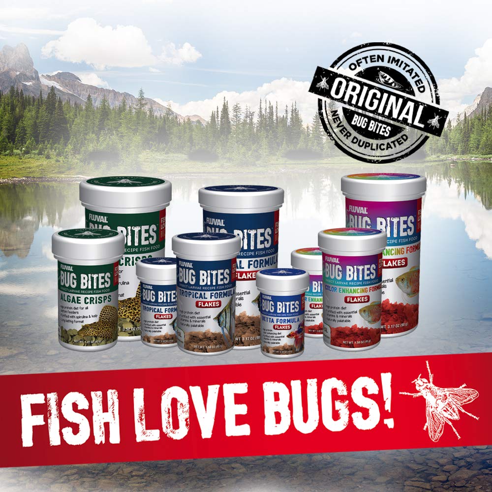 Idéal pour poissons de petite à moyenne taille avec Fluval Bug Bites.