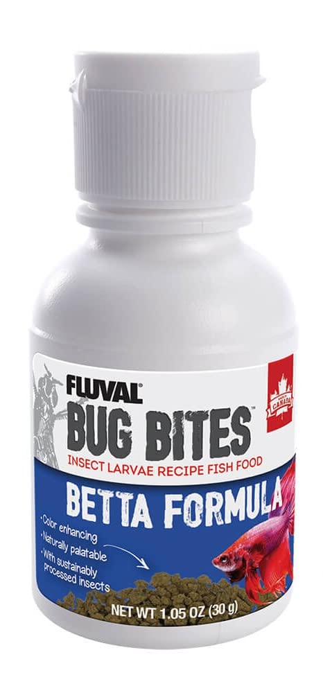 Emballage Fluval Bug Bites, format pratique pour doser les repas.