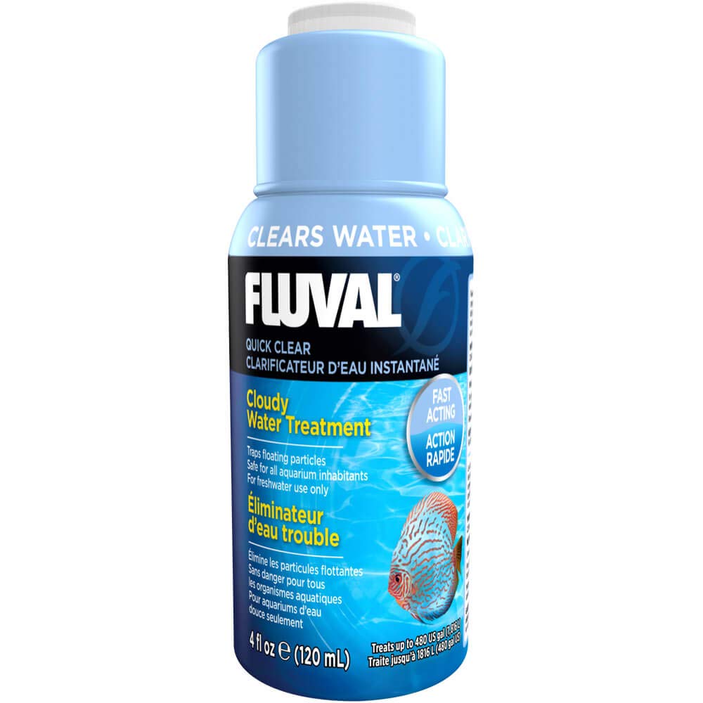Fluval Quick Clear, bouteille à verser; clarifie l'eau de l'aquarium.