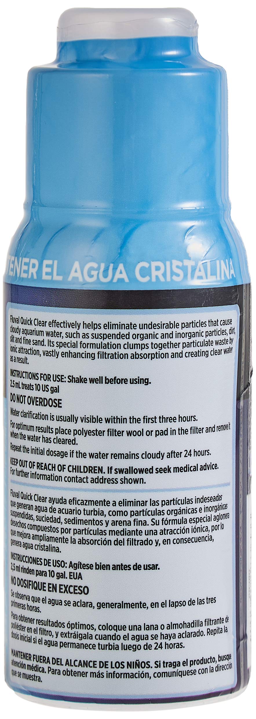 Fluval Quick Clear rend l'eau de l'aquarium plus nette après traitement.