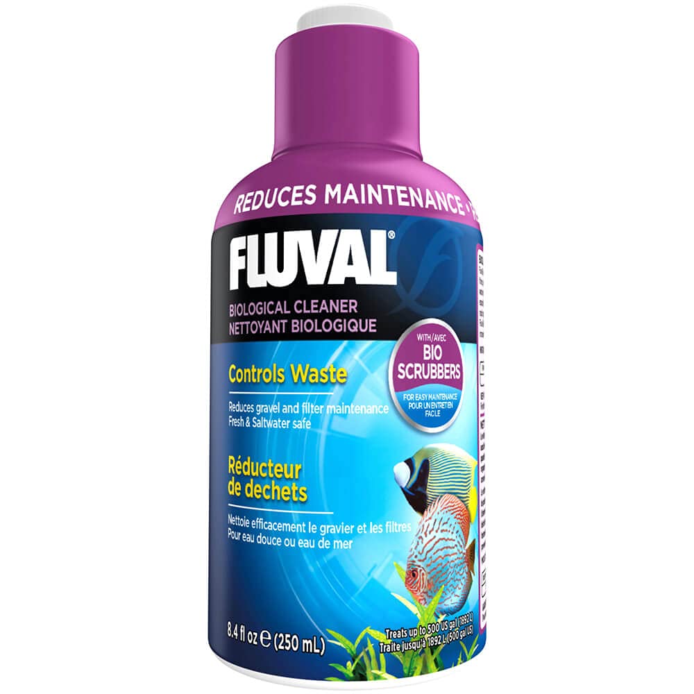 Fluval Waste Control, bouteille 8,4 oz, améliore le nettoyage intérieur de l'aquarium.