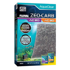 Fluval Zeo montre la combinaison zéolite-carbone pour une filtration efficace et eau claire.