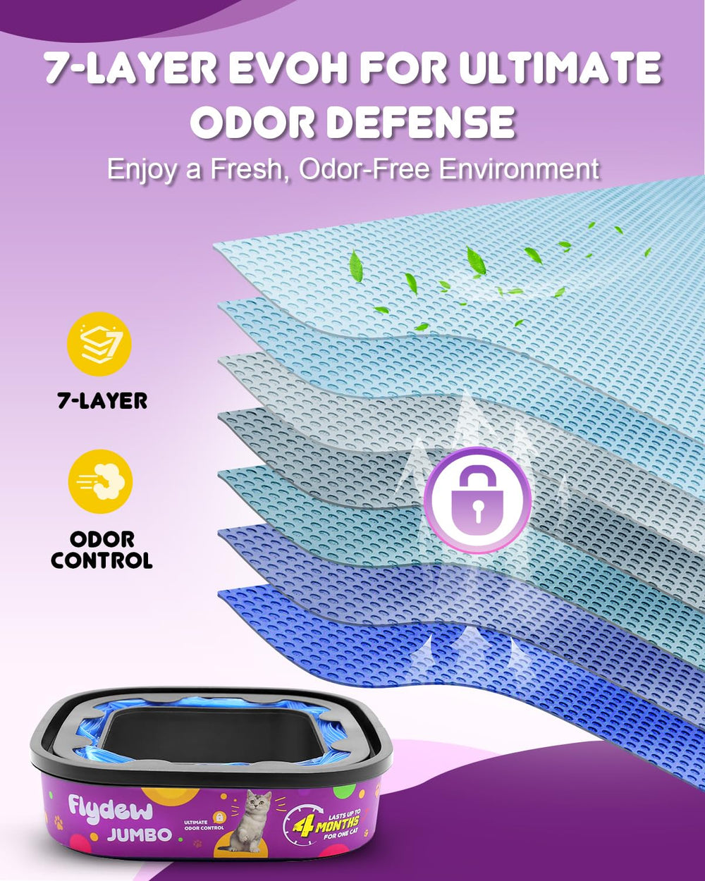 Flydew Sacs Cat Genie Seau – installation simple et étanchéité fiable.