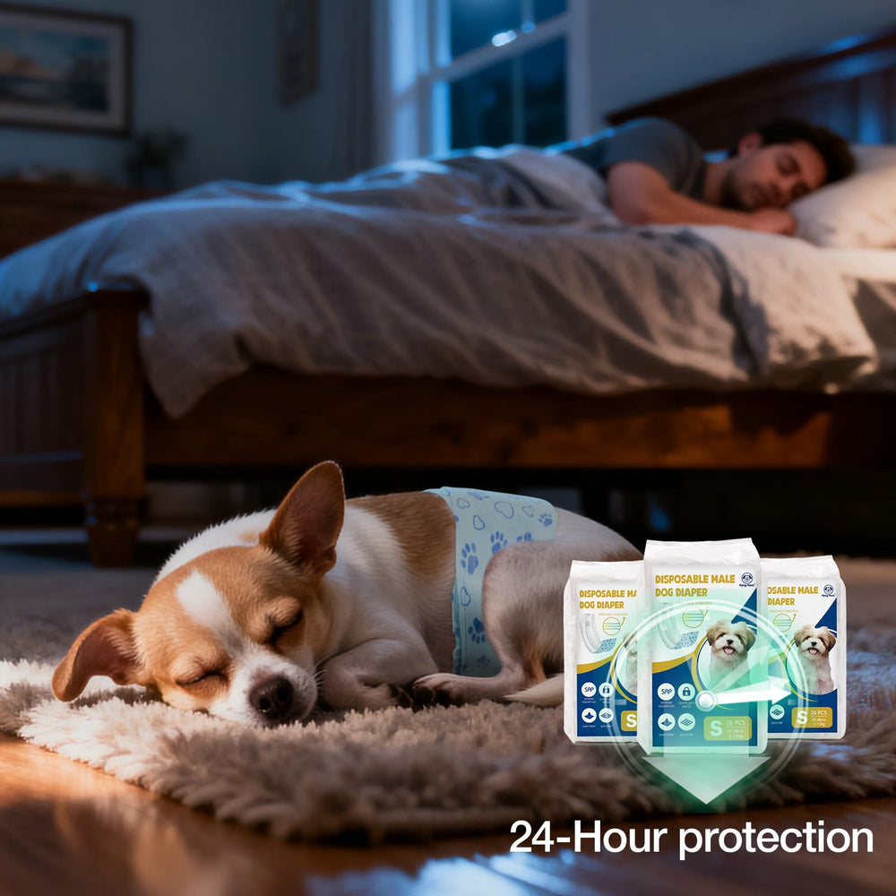 Controle de l hygiène urinaire avec Flying Paws pour chien mâle