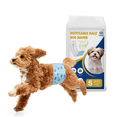 Couches Flying Paws pour chiens mâles avec indicateur d’humidité, pratique pour surveiller l’hygiène.