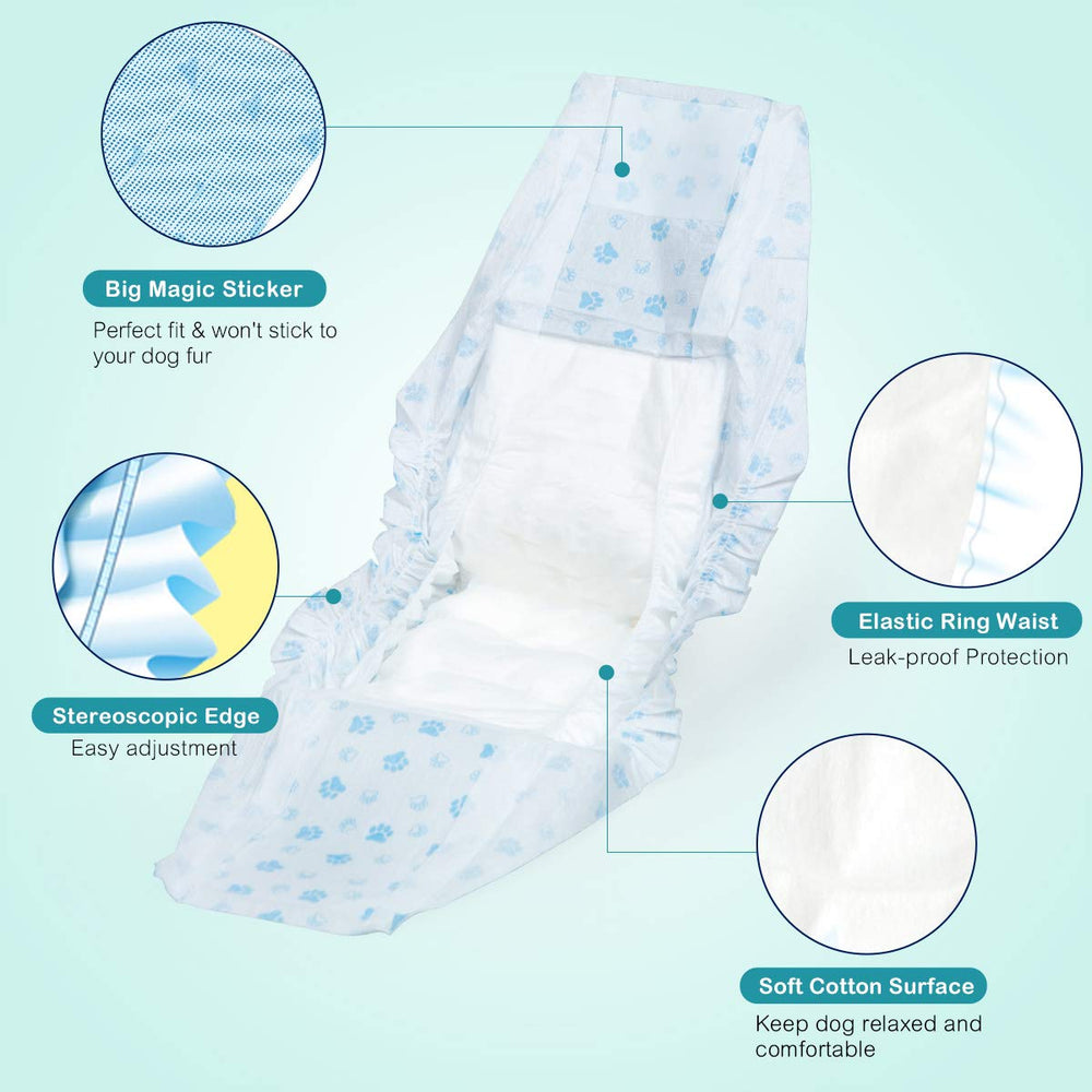 Protection contre les fuites Flying Paws pour chien mâle, ajustement confortable.