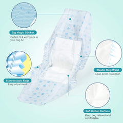 Protection contre les fuites Flying Paws pour chien mâle, ajustement confortable.