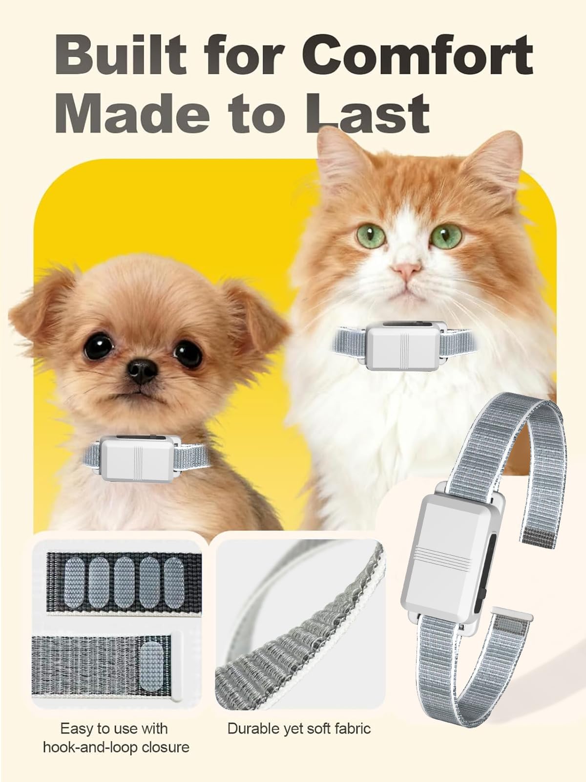 FLYSPEAR collier velcro doux pour chat, confort et ajustement.