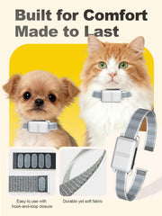 FLYSPEAR collier velcro doux pour chat, confort et ajustement.