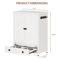 Fmlud armoire nourriture chien en métal durable et facile à nettoyer