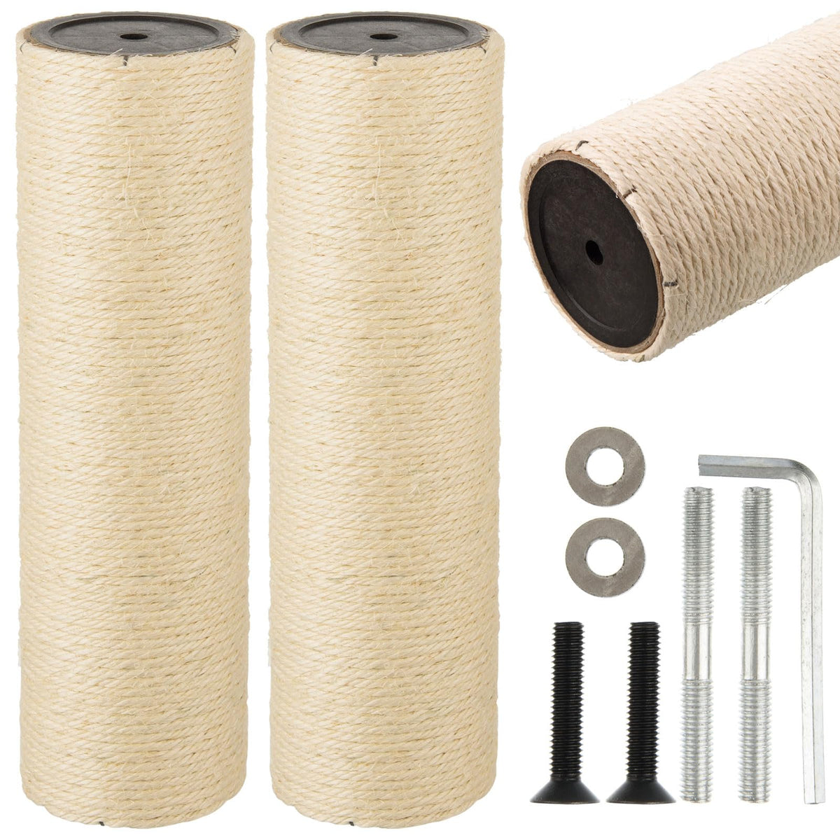 Poteau griffage FOBSME naturel sisal de 30 cm protège les meubles.