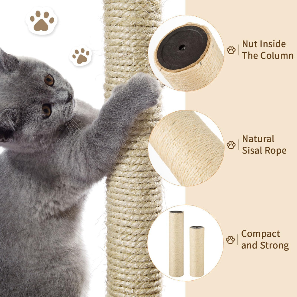 Poteau griffage en sisal naturel FOBSME durable et résistant.