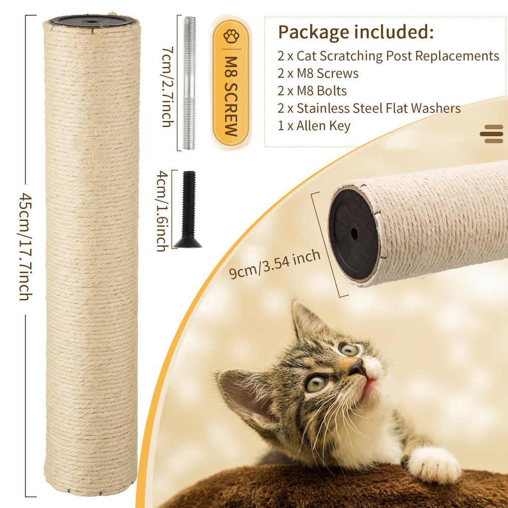 FOBSME poteau remplacement arbre chat sisal 45 cm installation rapide
