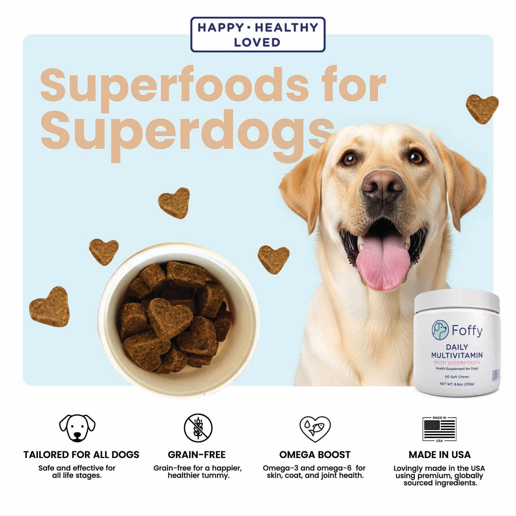 foffy probiotiques et super-aliments, soutien digestion et immunité