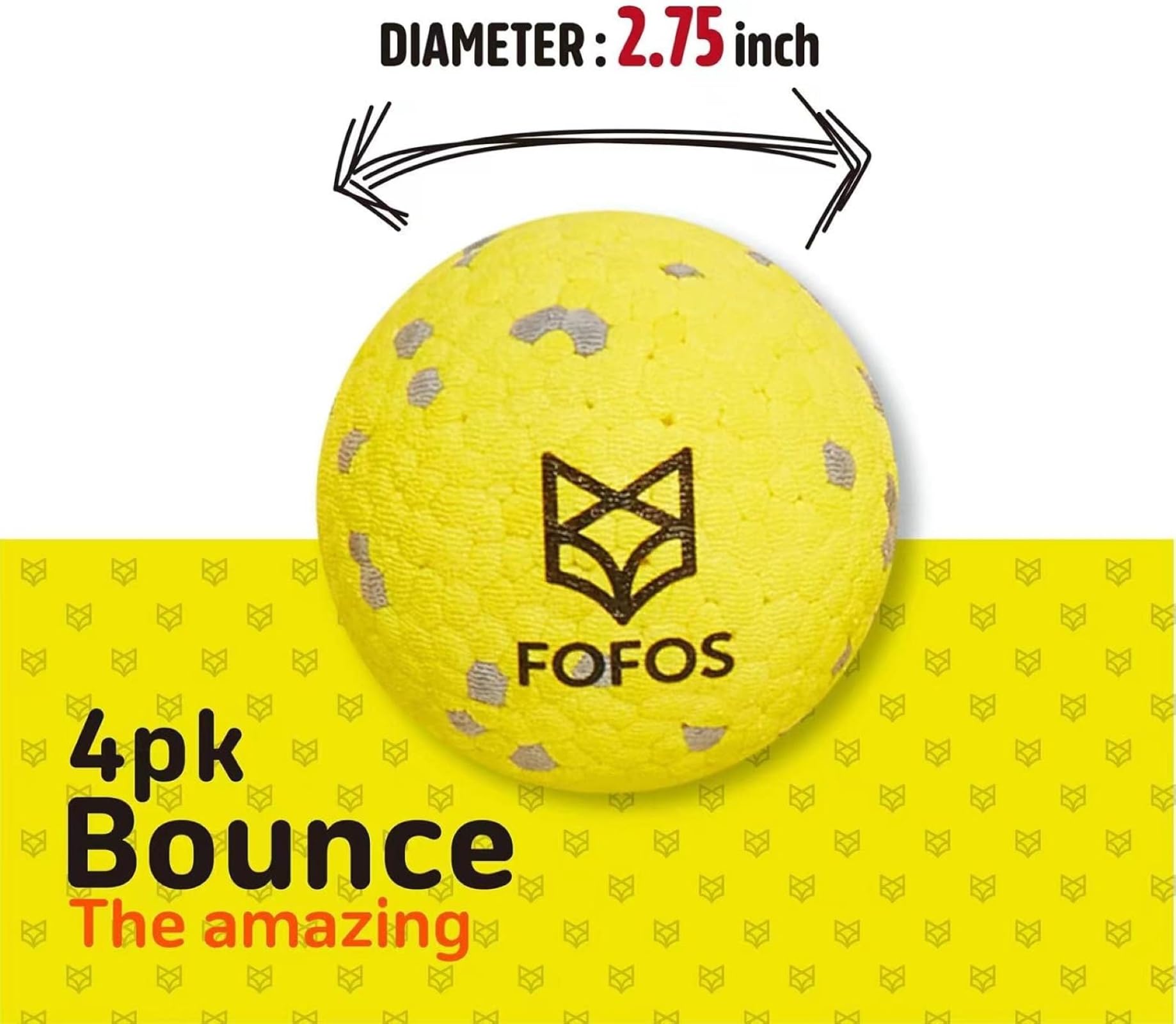 FOFOS balle tennis surface 3D concave-convexe: stimulation buccale légère.