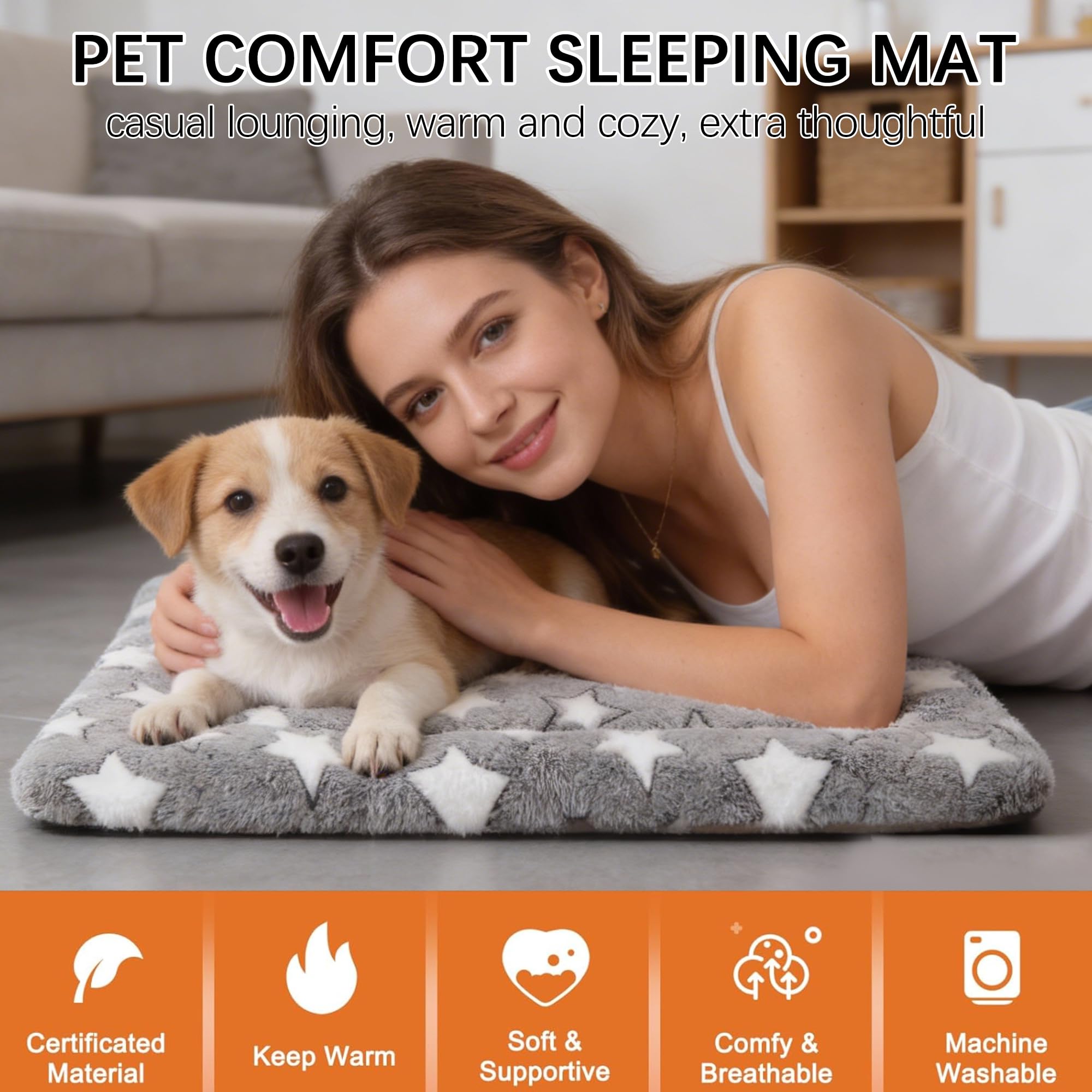 Fogkiss dog bed: tapis anti-glisse pour stabilité dans la caisse