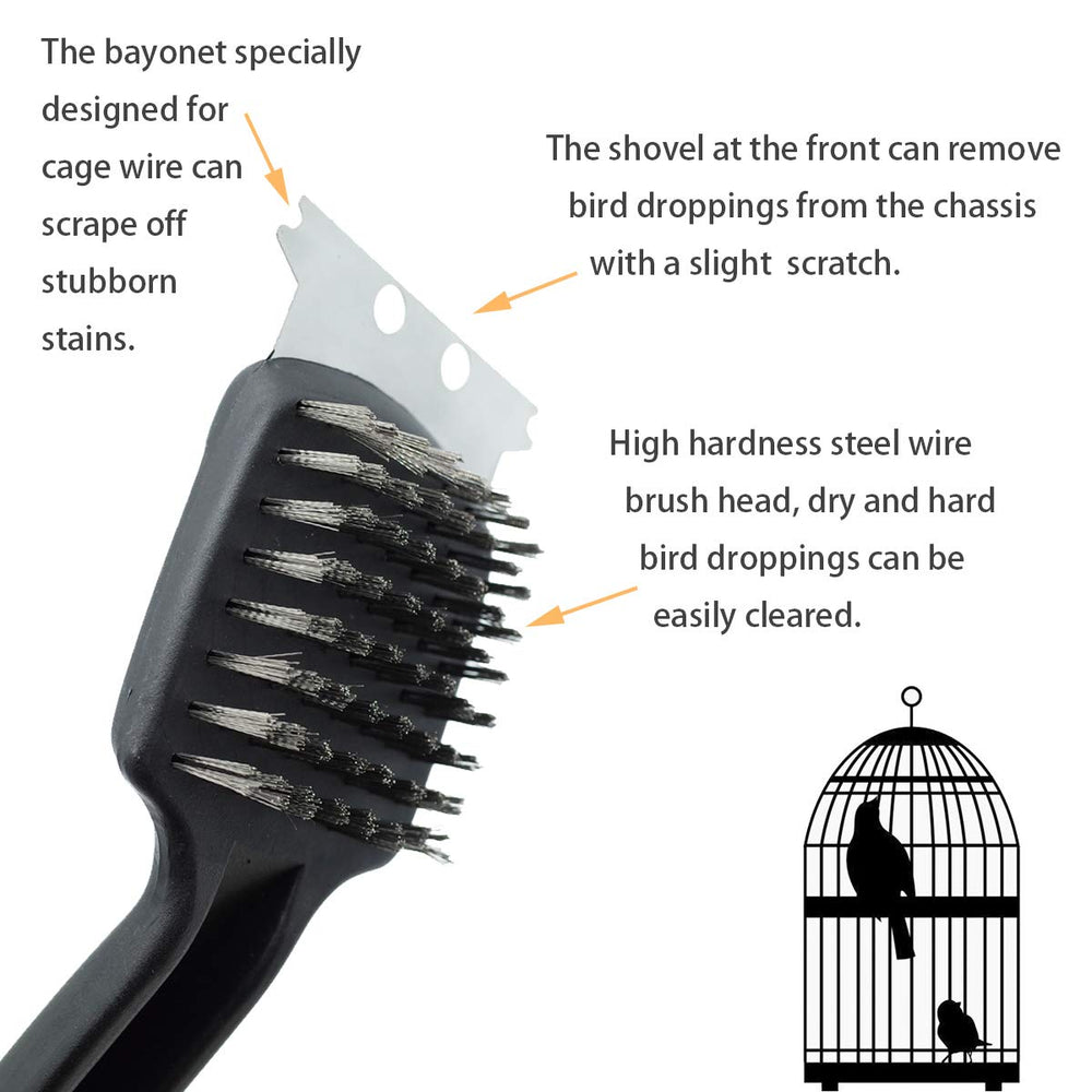 FOIBURELY brosse acier inoxydable résiste et prolonge la vie de votre cage.
