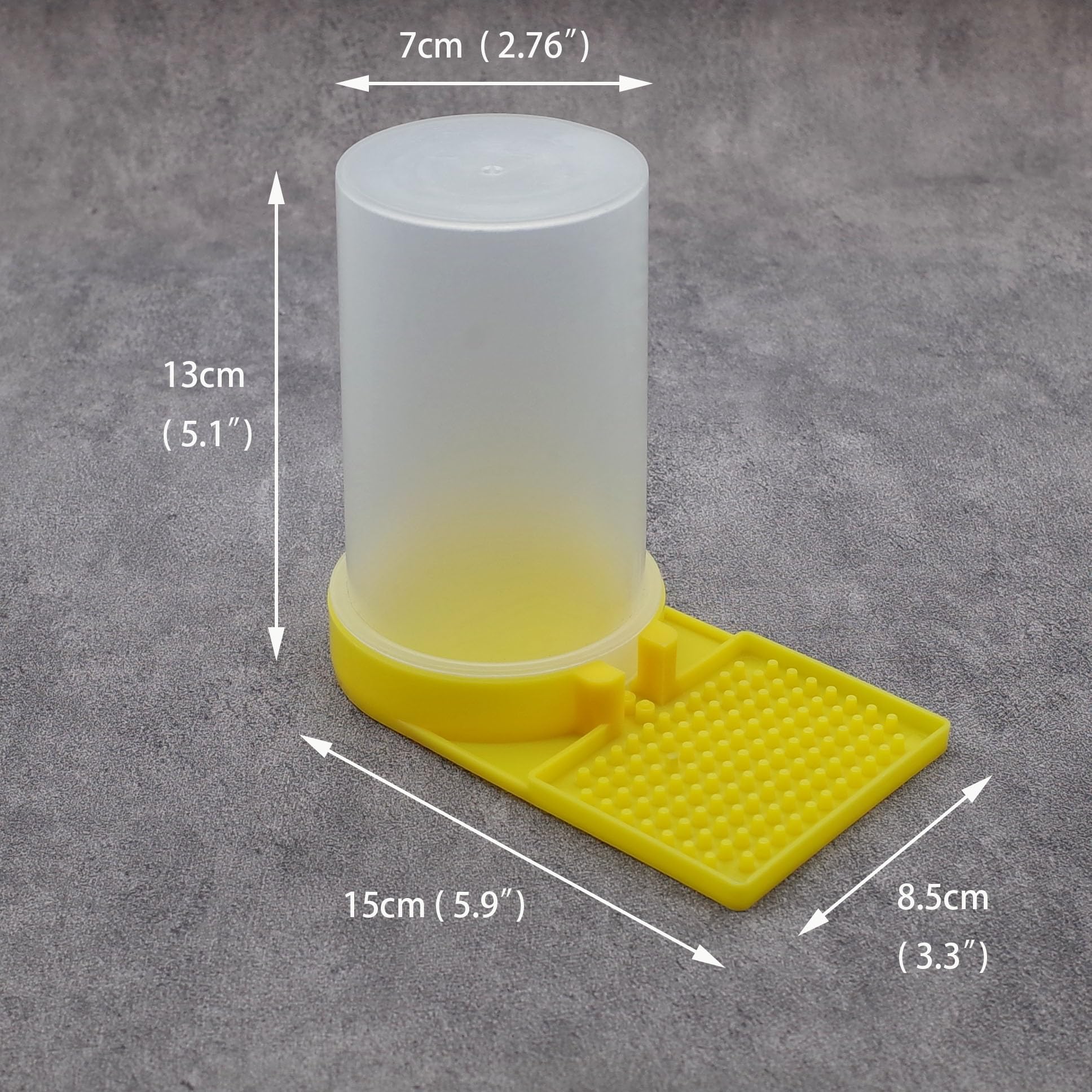 FOIBURELY abreuvoir-eau-bebe-oiseau-jaune-bouton : installation facile et fixation stable