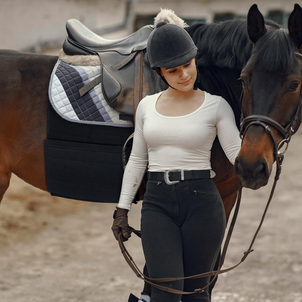 Foilswirl confort-ventre cheval s'adapte au corps pour une liberté de mouvement.
