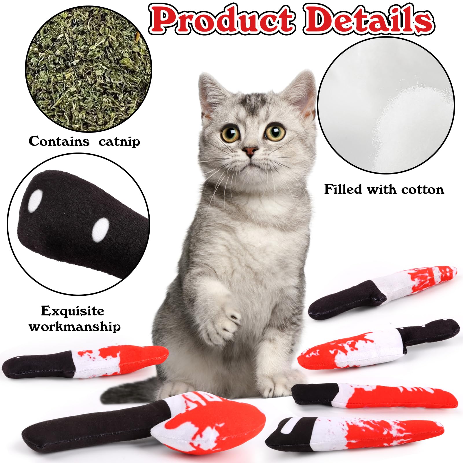 Jouet FOIMAS catnip scie en peluche, divertissement interactif pour chat