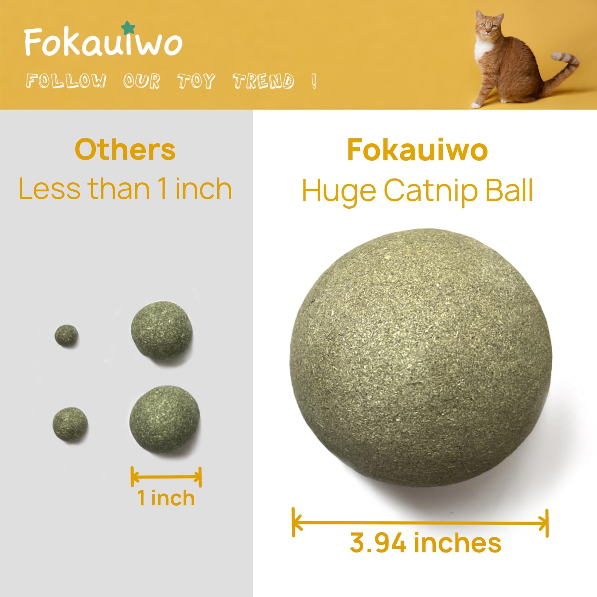 Jouet chat catnip géant Fokauiwo en main, favorisant le divertissement quotidien.