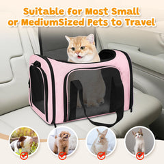 FOORLON porte-chat souple rose, design pliable pour rangement facile.