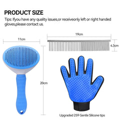 FOR-HI gant toilettage silicone à 259 pointes pour massage.