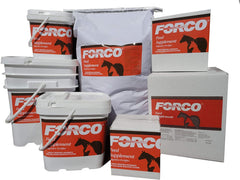 Forco Digestive Fortifier, boîte de granules pour chevaux, soutien potentiel à la digestion.