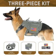 Forestpaw harnais moyen poches-molle, rangement pratique pour friandises et accessoires.
