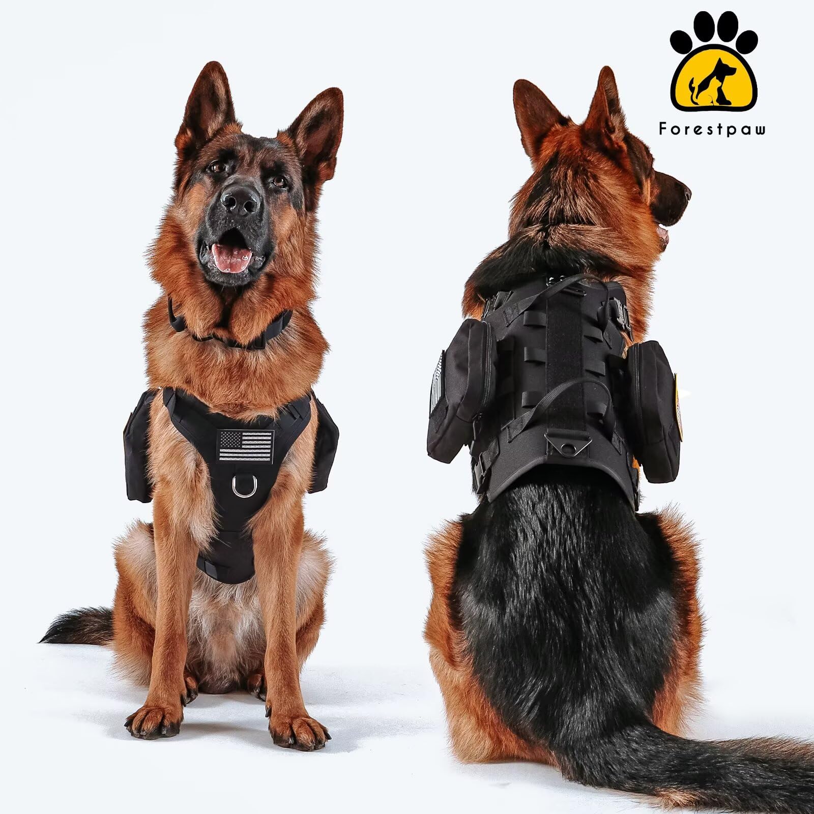 Forestpaw harnais taille moyenne adapté pour chiens de taille moyenne
