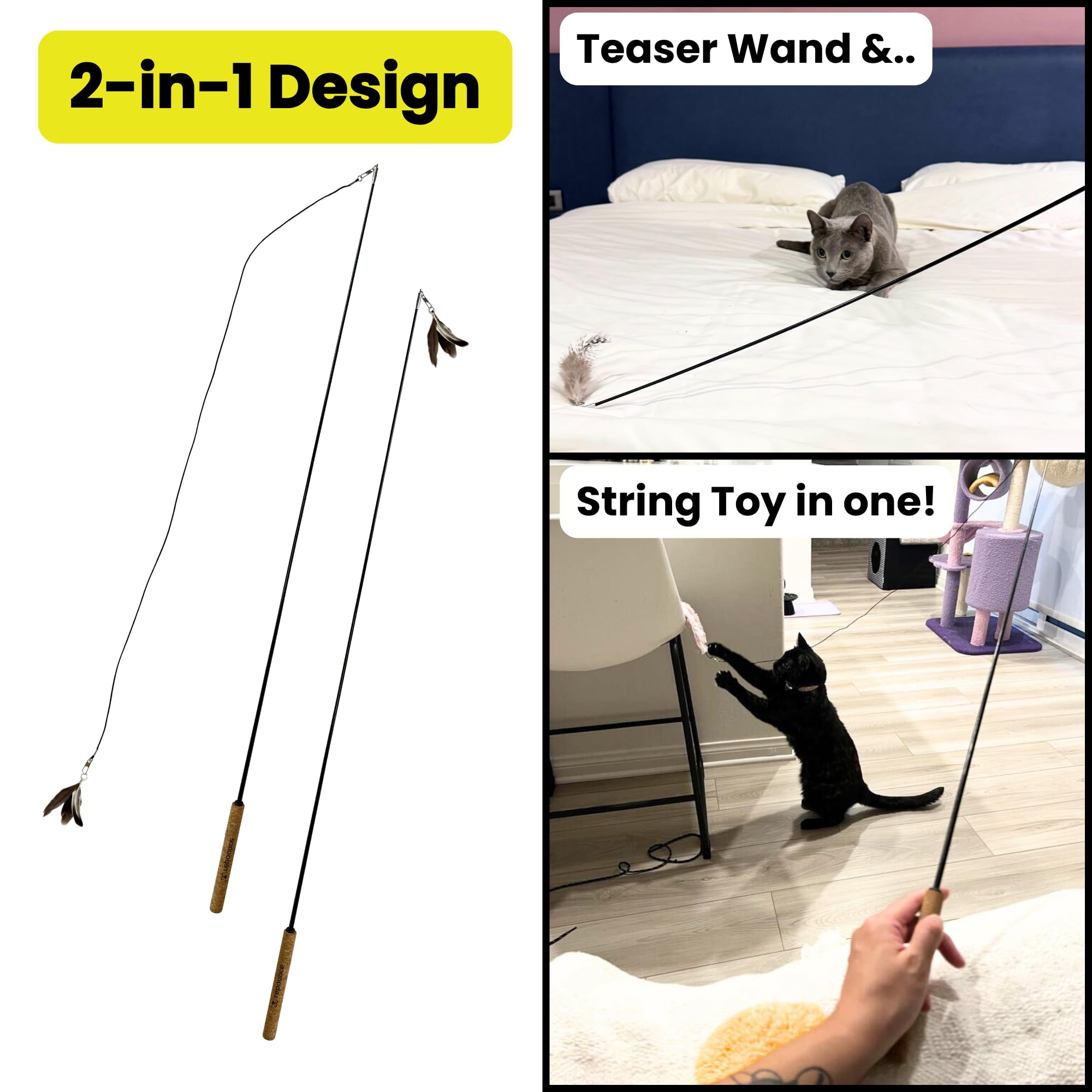 Forever Stick attache jouet herbe chat remplaçable pour stimulation
