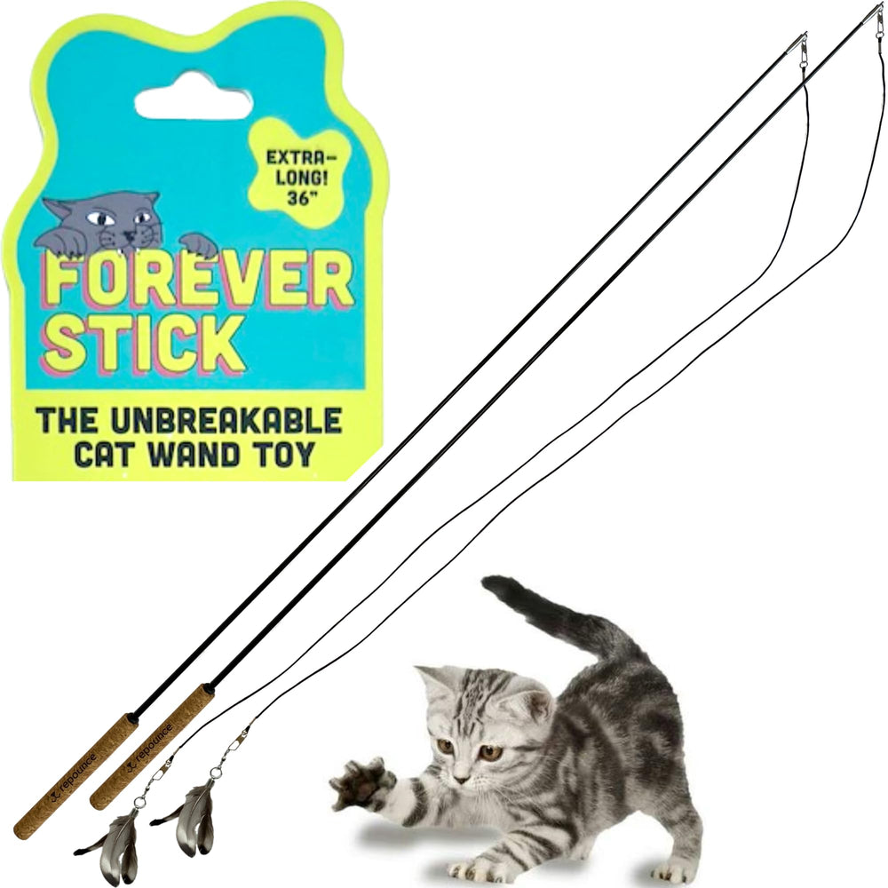 Forever Stick: poignee liege 36 pouces ideal pour jeu actif du chat