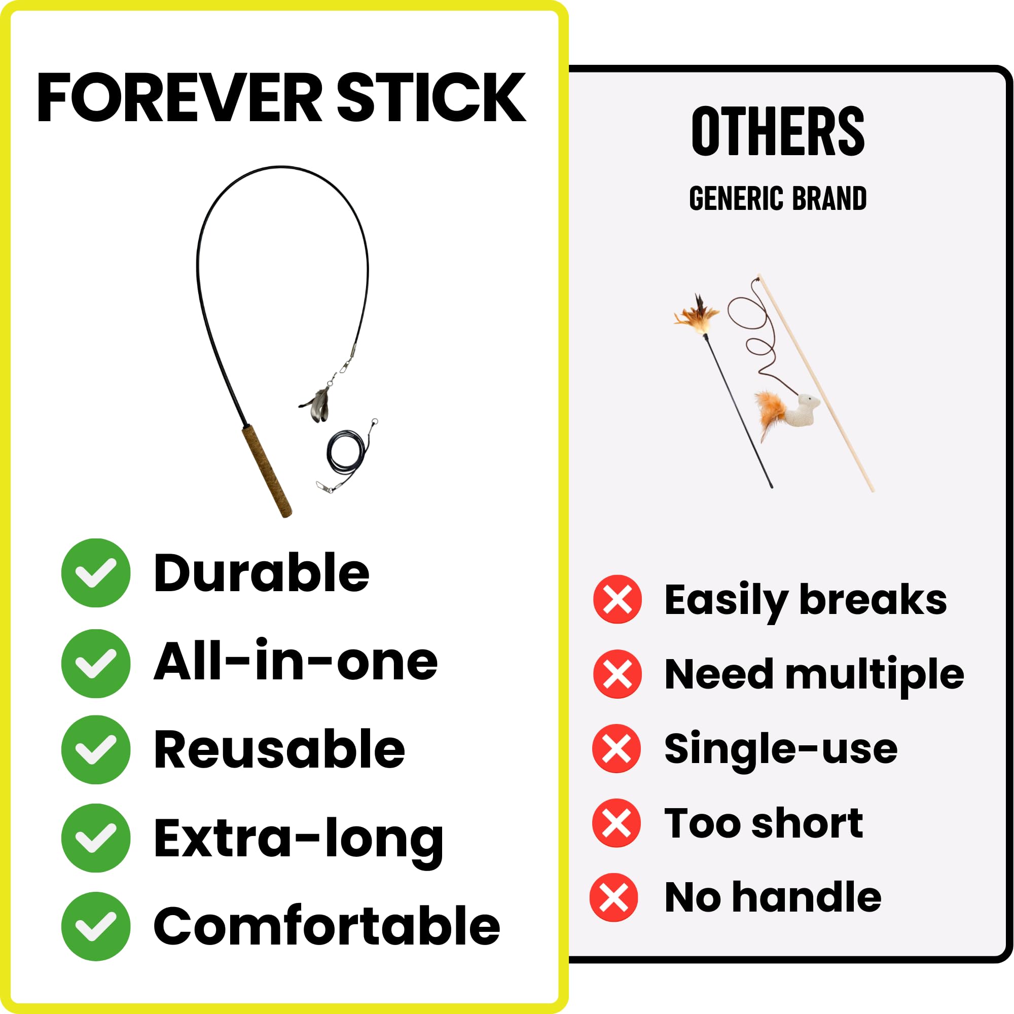 Forever Stick teaser plume longueur pour jeux dynamiques