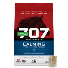 Formula 707: bouteille calmante pour chevaux lors des séances.