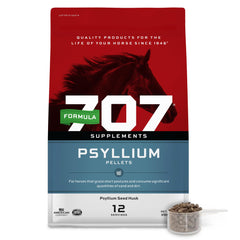 Formule 707 granulés psyllium cheval : soutien potentiel pour limiter le sable.