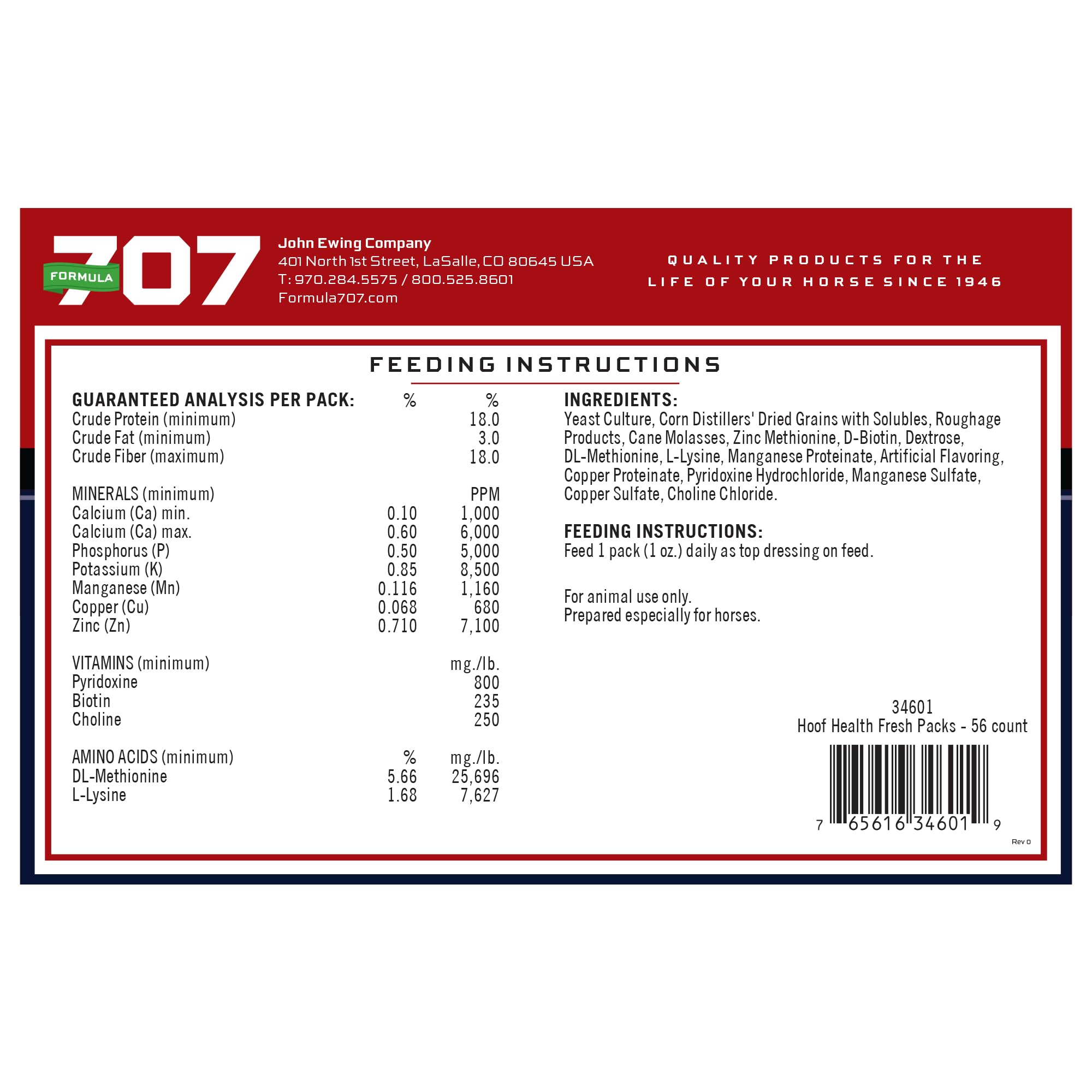 Formule 707 : utilisation quotidienne simple pour les routines équestres.